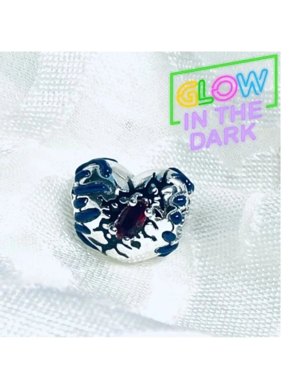 💖✨ NEW Stranger Things Glow Heart Charm – Upside Down 🌑